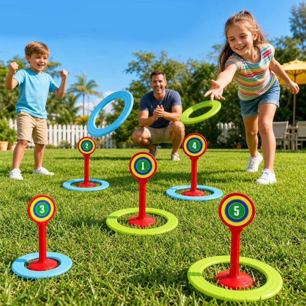 Kids Yard Toys - 子供用プラスチック製ゲームセット、屋外芝生・ビーチ・庭用スポーツ玩具、カーニバルや誕生日パーティーのプレゼントに最適