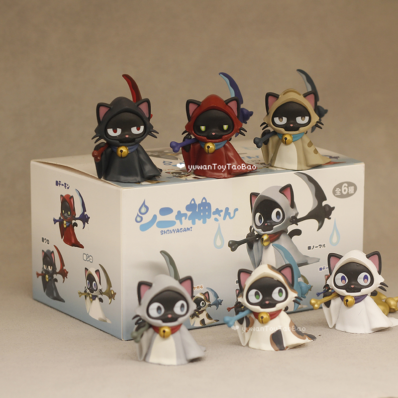 Kids Toys 3 Year Old - 日本の死神猫ブラインドボックス玩具 かわいい死神猫フィギュア アニメ死神猫フィギュア コレクタブルデスクデコレーションギフト