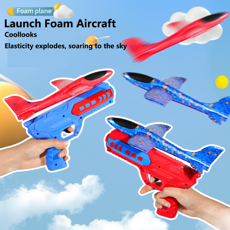 Catapult Launcher Toy - EVAフォームカタパルト航空機ランチャーおもちゃ屋外スポーツゲーム新学期用品ハロウィンクリスマス男の子飛行飛行機ギフト