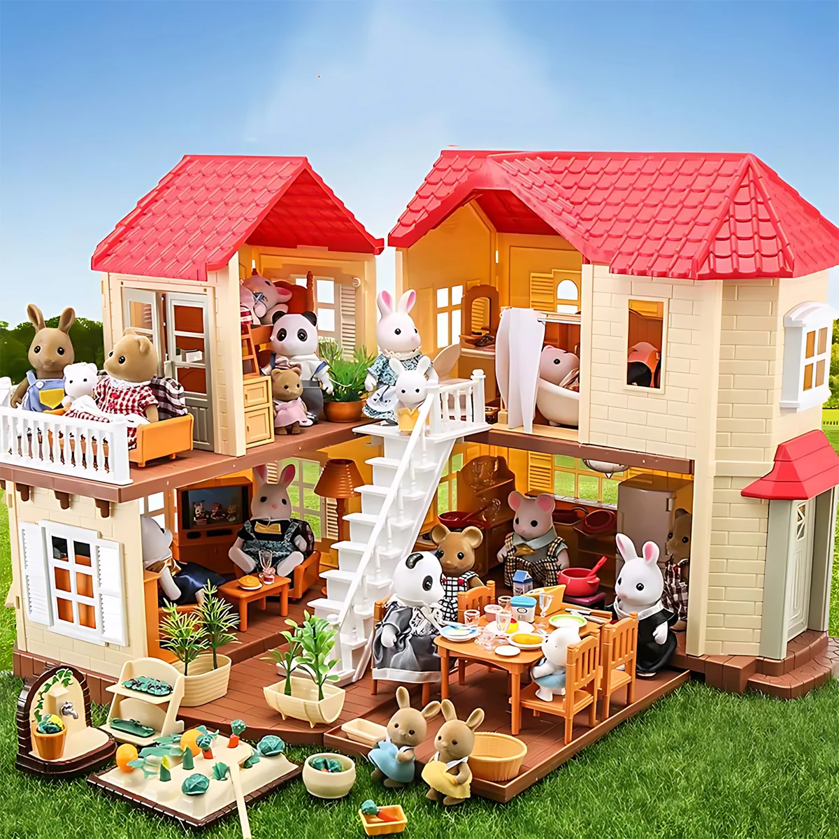 Kids Toys Kitchen Set - ミニチュア家具 1:12 ドールハウスキッチンリビングルーム寝室セット DIY シーン人形遊び装飾女の子おもちゃの家誕生日ギフト