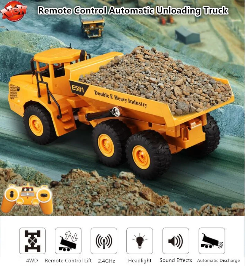 Kids Toys Under 50 - リモコン操作式ダンプトラック RC 1:20 2.4G 30分駆動 4WD