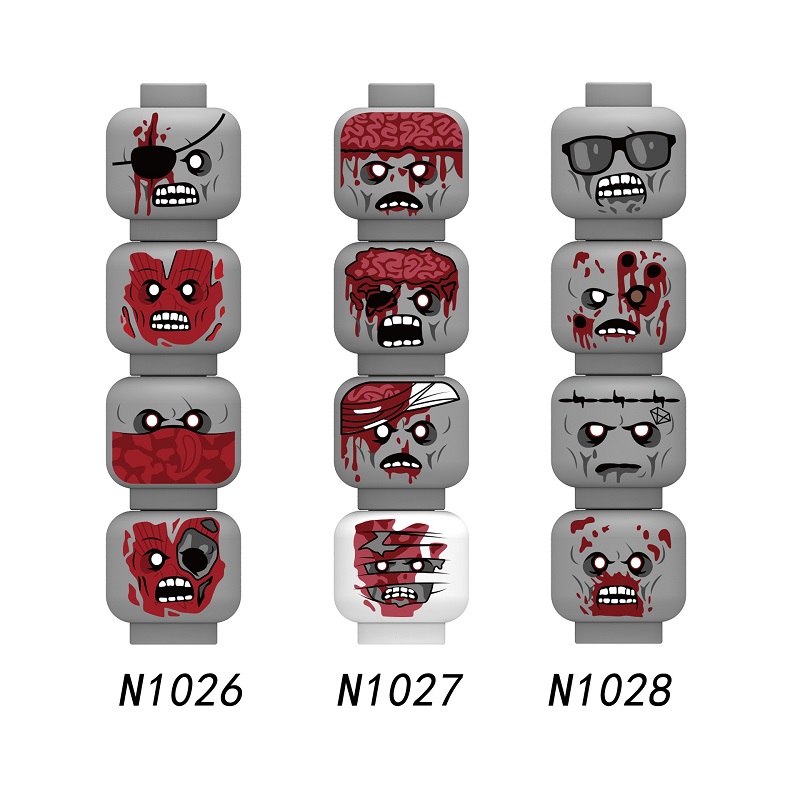 ハロウィンゾンビスケルトンモンスター顔ヘッドフィギュア表情ビ - Kids Zombie Toys のレビューと価格