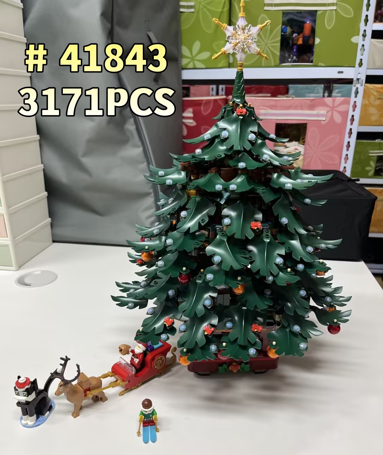 最も安価な3171ピースのクリスマスツリー装飾用ブロックモデ - Kids Toys Xmas のレビューと価格