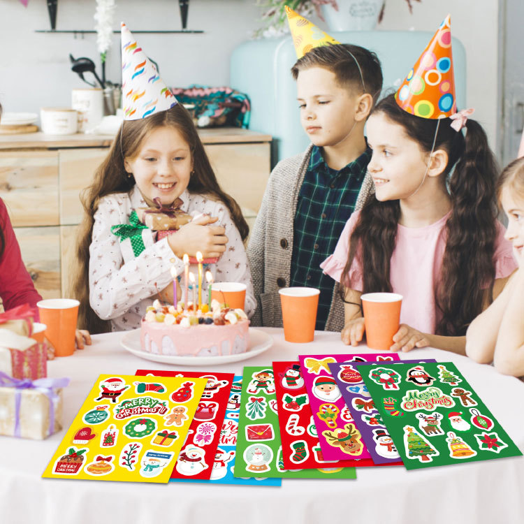 24枚入り クリスマスパズルステッカー サンタ 雪だるま ク - Kids Toys Xmas のレビューと価格