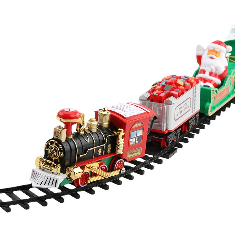 電動クリスマス列車セット、音楽と光るツリー、吊り下げオーナメ - Kids Toys Xmas のレビューと価格