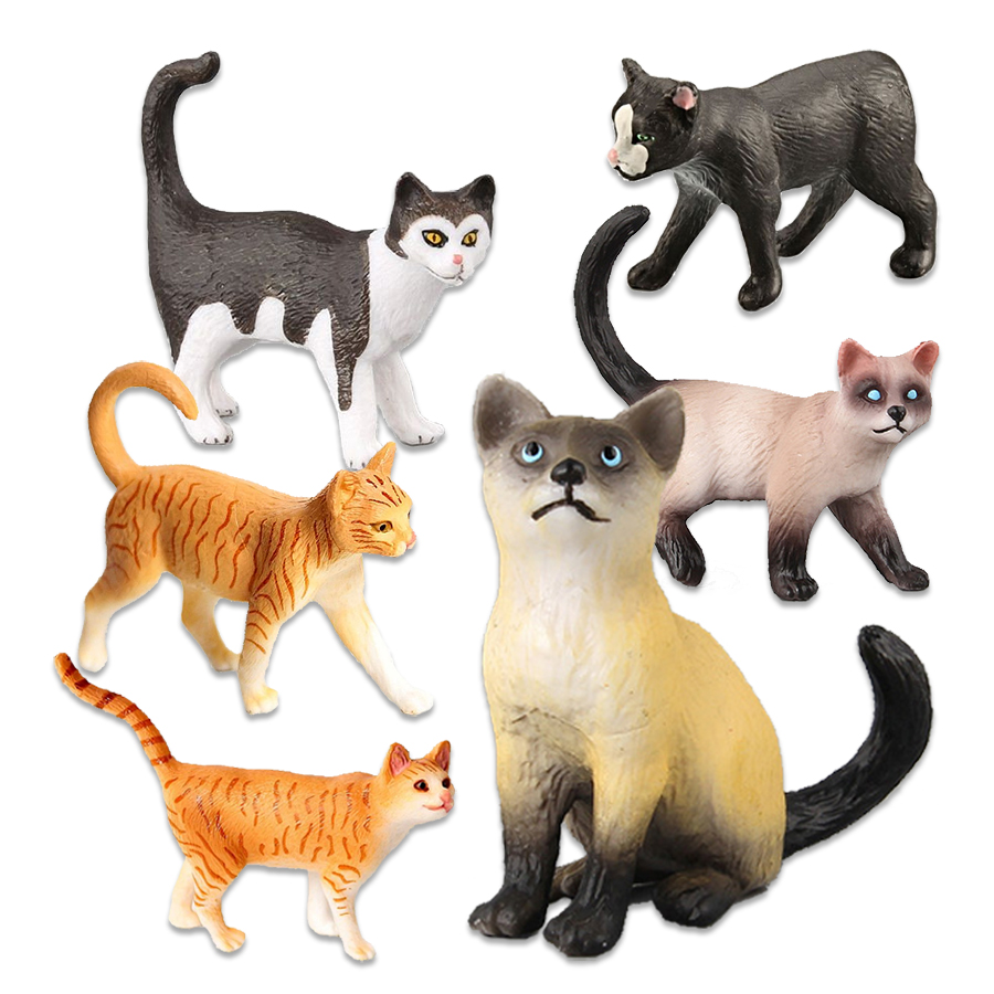 リアルなプラスチック猫フィギュアペルシャブリティッシュショー - Kids Toys Reviews のレビューと価格