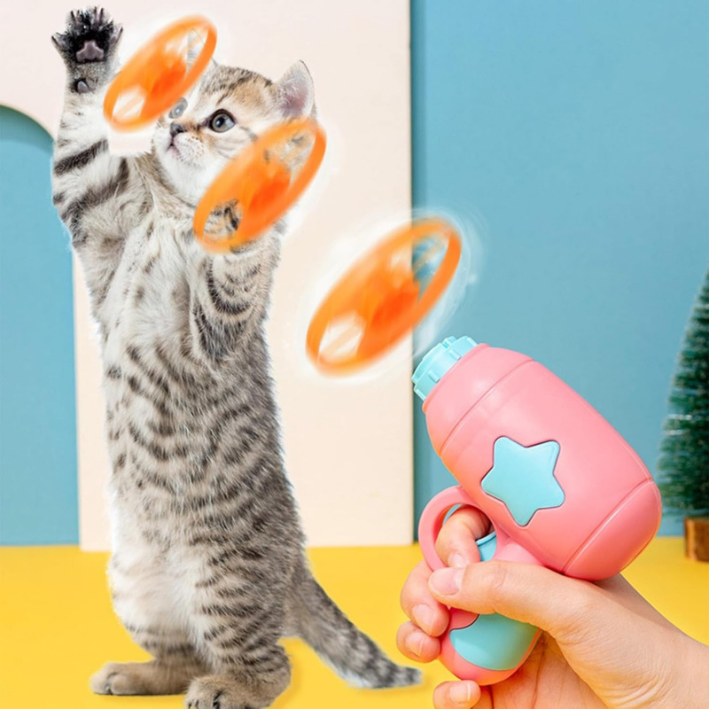 トンボ型カタパルトピストルキャットフェッチトイ、フライングデ - Catapult Launcher Toy のレビューと価格