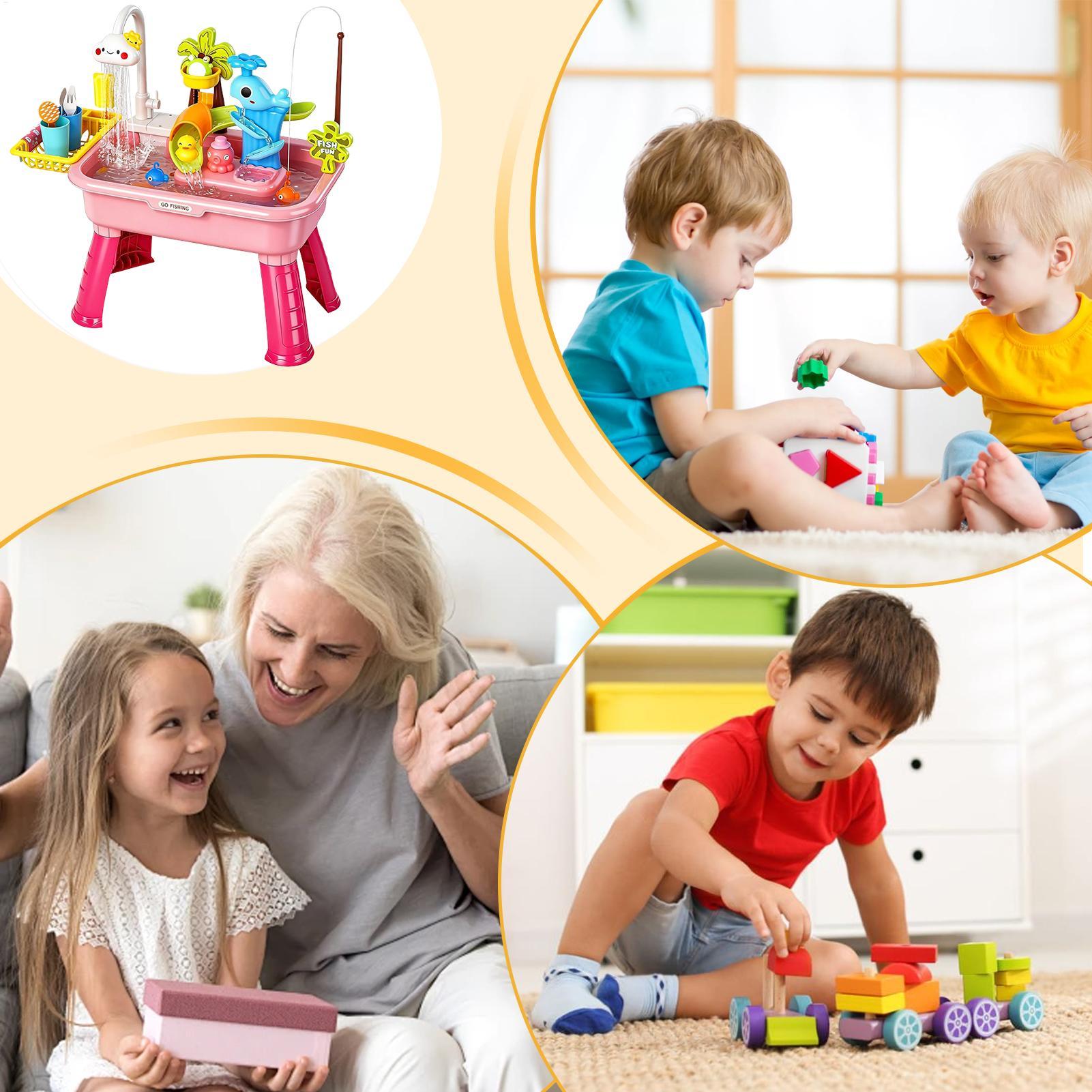 子供用電動水遊びシンク（流水機能付き）、電池式キッチンごっこ - Kids Toys Kitchen Set のレビューと価格