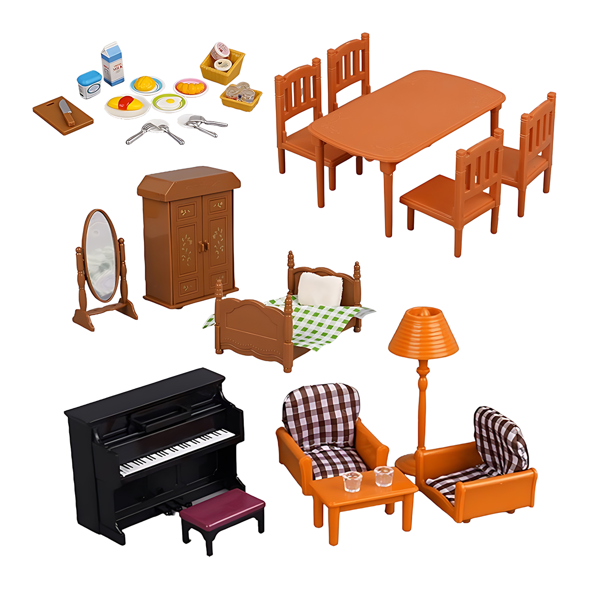 ミニチュア家具 1:12 ドールハウスキッチンリビングルーム - Kids Toys Kitchen Set のレビューと価格